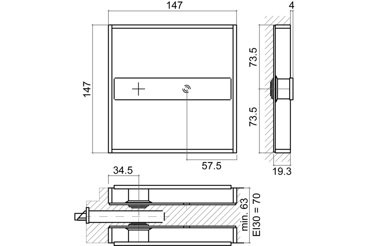 Einlass-Flachdrückergarnituren BOME Keiros™ 147 B-20
