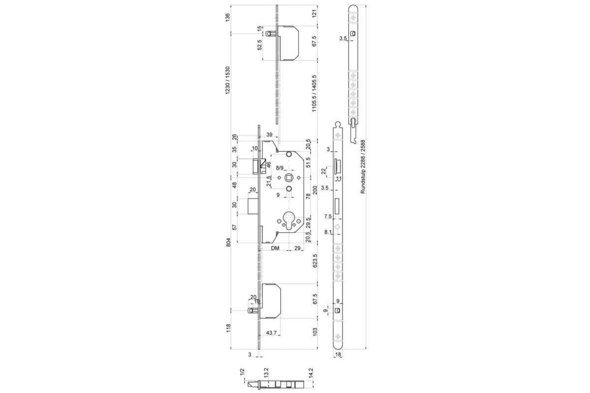 Sicherheits-Mehrpunkt-Verriegelungen MSL FallenTribloc 1856 XL-500