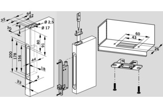 Standflügelverriegelungen DORMAKABA HZ 43-F22
