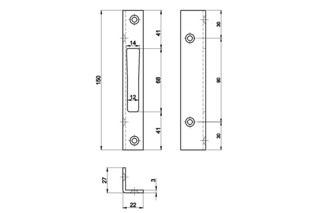 Winkelschliessblech MSL B-19351Z