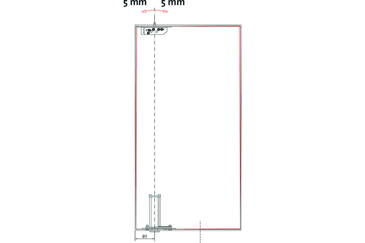 Pivot-Türband FRITSJURGENS One 70 mm