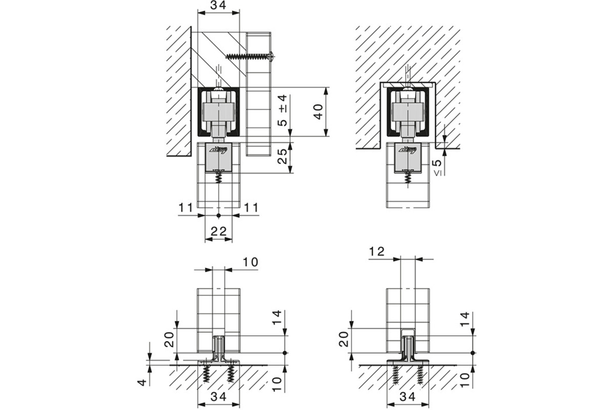 Schiebetürbeschläge HAWA-Junior 80/B (mod.) | opo.de