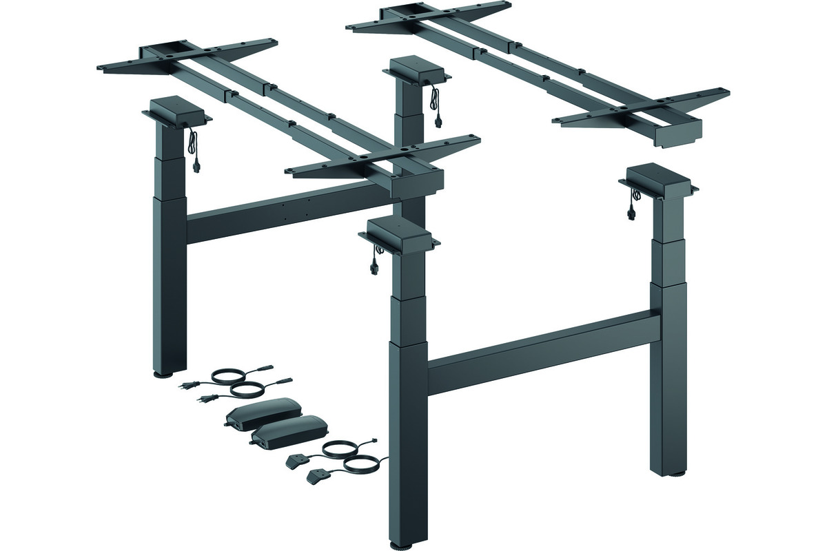 Höhenverstellbares Elektro-Schreibtisch-System HETTICH Steelforce Pro 670 SLS Highline Bench