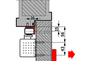 Sturzfutterwinkel für Gleitschienen DORMAKABA G-N