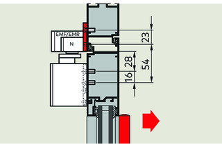 Montageplatte 40 mm zu Gleitschienen G-N XEA