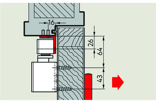 Sturzfutterwinkelset zu DORMAKABA G-SR/BG XEA