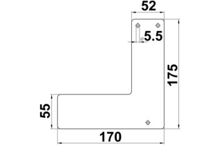 Montageplatte zu EH Exit-Controller MSL