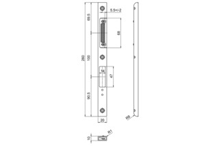 Einfrässchliessblech MSL ProfiFlex BV-14421