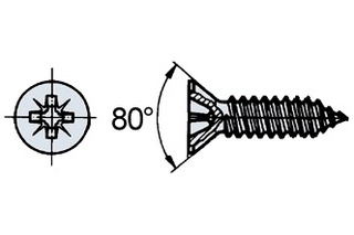 Blechschrauben Senkkopf