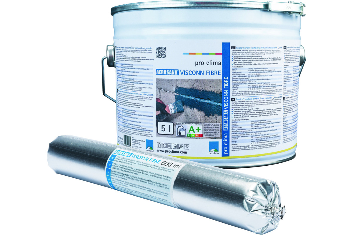 Dichtstoff PRO CLIMA AEROSANA VISCONN FIBRE Schwarz