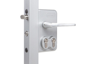 Industrieschloss LOCINOX mit 2-fach-Zylinderausschnitt für Drehtore