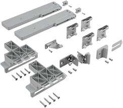 Laufteilset mit Dämpfung HETTICH TopLine 27 für 2-türigen Schrank