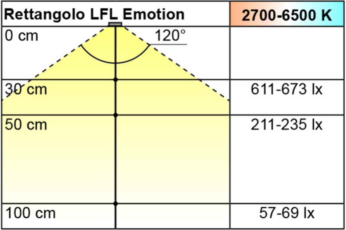 LED Anbauleuchten L&S Emotion Rettangolo LFL 12 V