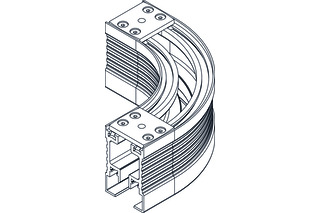 Laufschiene-Doppelbogen, für Richtungsänderung