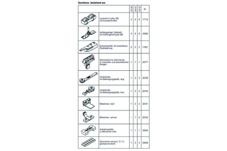 HAWA-Frontslide 60/A-Telescopic, Teilgarnitur für 2 Schiebeläden, 550 - 1200 mm