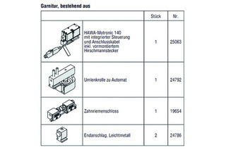 HAWA-Motronic 140 zu HAWA-Frontslide 140/matic, inkl. Steuerung, Zahnriemenschloss und Umlenkrolle