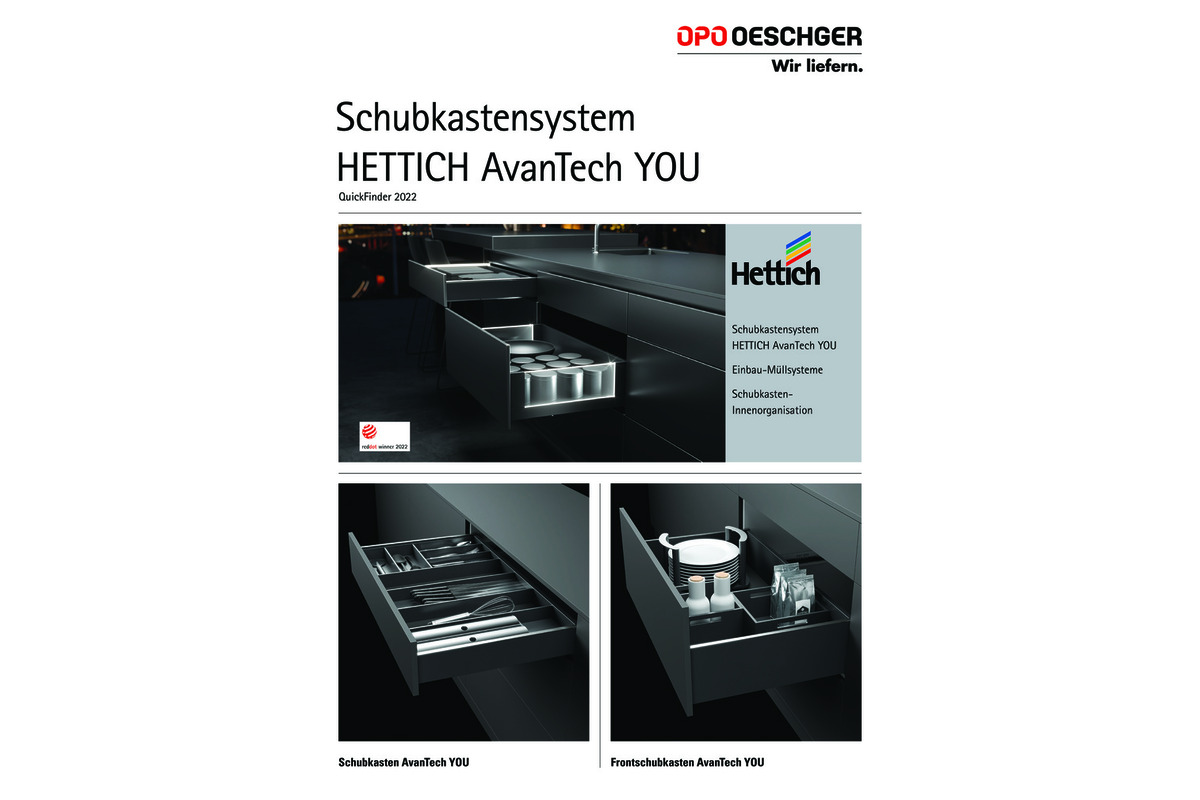 QuickFinder - Schubkastensystem HETTICH AvanTech YOU 2023