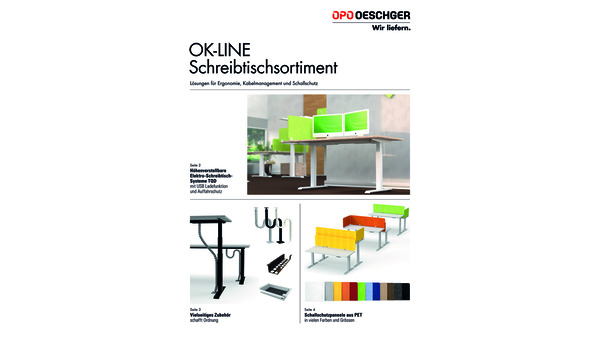Broschüre OK-LINE Schreibtischsortiment