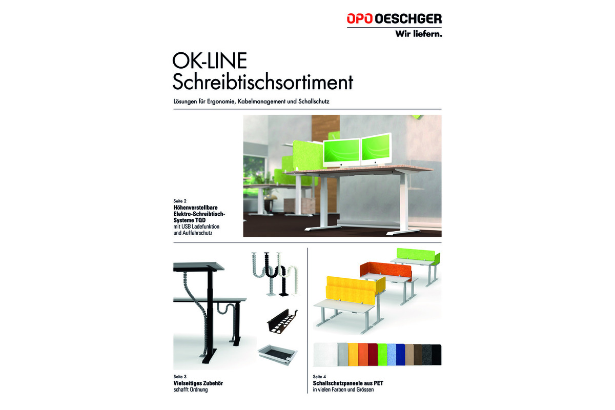 Broschüre OK-LINE Schreibtischsortiment