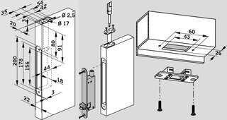 Standflügelverriegelungen DORMAKABA HZ 43-F22