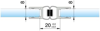 Magnetduschtürdichtungen 180° PAULI+SOHN 8850