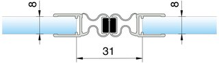 Magnetduschtürdichtung flexibel 90-180° PAULI+SOHN 8874