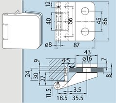 Glastürband DORMA GLAS Office Junior