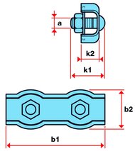 Drahtseil-Duplex-Klemmen