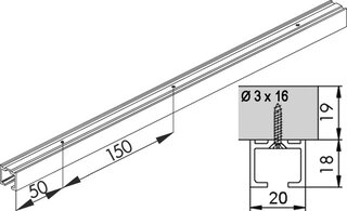 Laufschiene HAWA Clipo 36