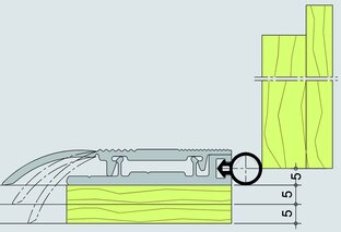 Universal-Bodenschwelle ALUMAT mit Silikondichtung