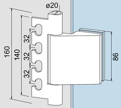 Glastürband DORMA GLAS Office Classic