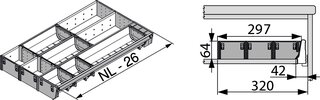 Facheinteilung-Set für TANDEMBOX BLUM ORGA-LINE 297
