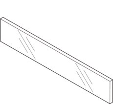 Front-Einschubelement BLUM LEGRABOX pure/free C, Glas klar