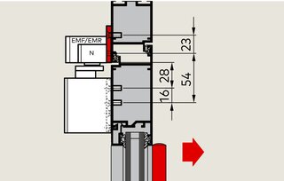 Montageplatte 40 mm zu Gleitschienen G-N XEA
