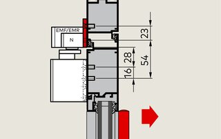 Montageplatte 40 mm zu Gleitschienen G-EMR XEA