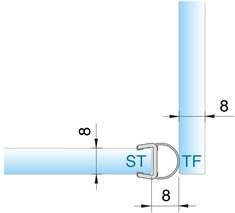 Duschtürdichtungen 90° PAULI+SOHN 8861