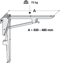 Klappkonsole HEBGO KLC Inox