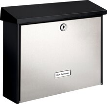 Briefkästen London 6867 black&steel BURG-WÄCHTER