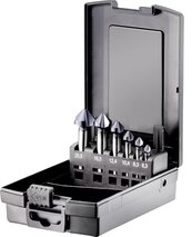 Kegelsenker-Set FORTEC Premium Line HSSE-Co5 TiAlN 5 Cutter, 6-teilig