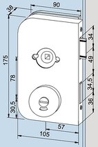 Glastürschloss DORMA GLAS Office Junior
