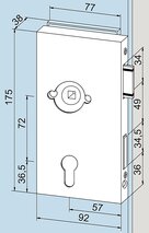 Glastürschloss DORMA Glas Office Classic