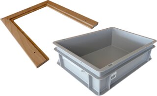 Halterung mit Kunststoffbox