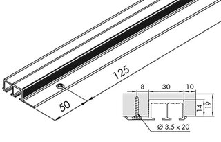 Doppellaufschiene HAWA Clipo 16