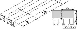 Doppellaufschiene HAWA Clipo 16