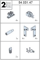 Garnitur HAWA Clipo 26 GR IS, für 2 Türen