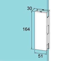 Gegenkasten GK 50 für Ganzglasanlagen DORMA GLAS Universal