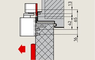 Montageplattenset 40 mm zu Gleitschienen G-SR flach XEA