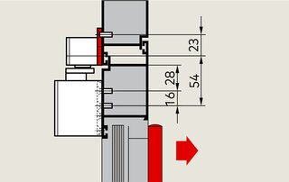 Montageplattenset 40 mm zu Gleitschienen G-SR/BG XEA