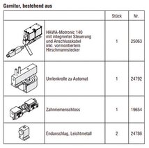 HAWA-Motronic 140 zu HAWA-Frontslide 140/matic, inkl. Steuerung, Zahnriemenschloss und Umlenkrolle