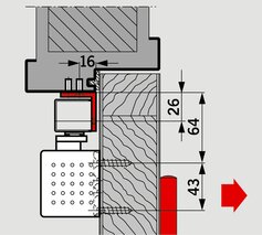 Sturzfutterwinkel zu DORMAKABA G-EMF